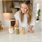 Overnight Oats Containers with Lids, 17-Oz Glass Canisters Hold Coffee Beans, Tea, Flour, Sugar, Nuts, Candy, Bath Salts & More, Set of 3 Airtight Glass Jars with Bamboo Lids & Bamboo Spoons